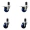 Service Caster 3'' Solid Poly Swivel 1-5/8'' Expanding Stem Caster Set 2 Total Lock Brakes, 4PK SCC-EXTTL20S314-SPUS-2-S-2-158 - alternate 1